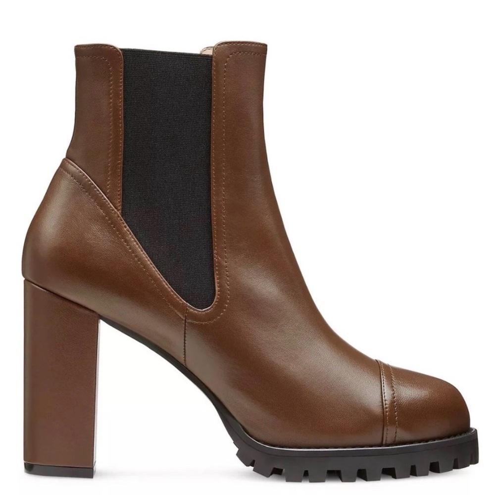 Stuart Weitzman Brown Heeled Chelsea Boots